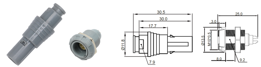 0P plastic circular connector